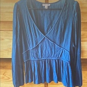 Knox Rose Teal Long Sleeve Blouse